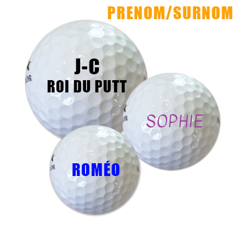 Lot de balles personnalisées Prénom/Surnom