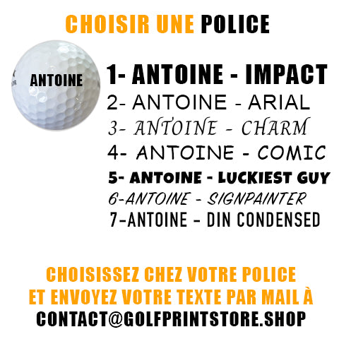 Lot de balles de golf personnalisées Anniversaire