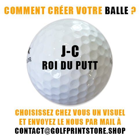 Lot de balles de golf personnalisées Saint-Valentin